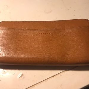 Levenger saddle brown leather wallet